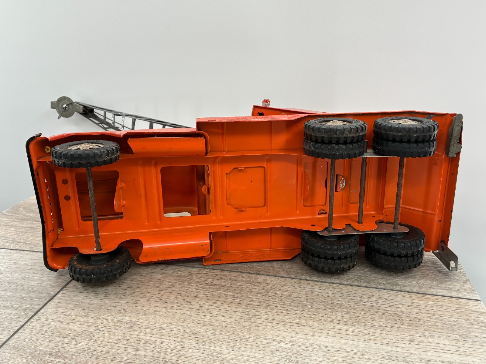 Vintage Tonka State Hi-Way Mobile Clam Crane Painted Orange Works Steel Toy 60s
