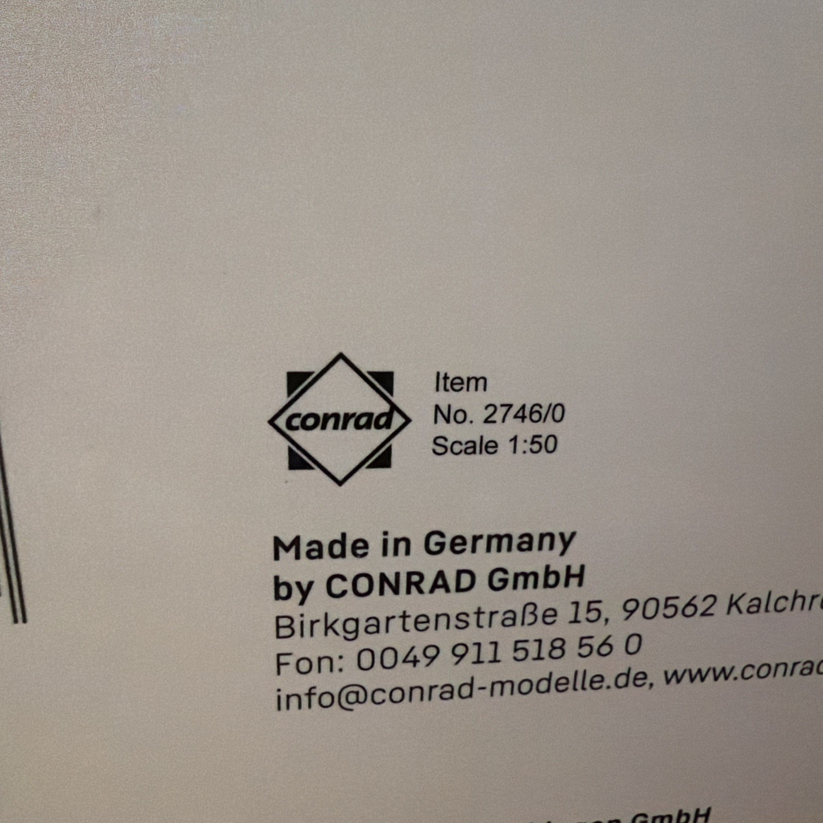 Liebherr LTR 1220 Telescopic Crawler Crane – Conrad 1:50 Scale Model #2746/0 New