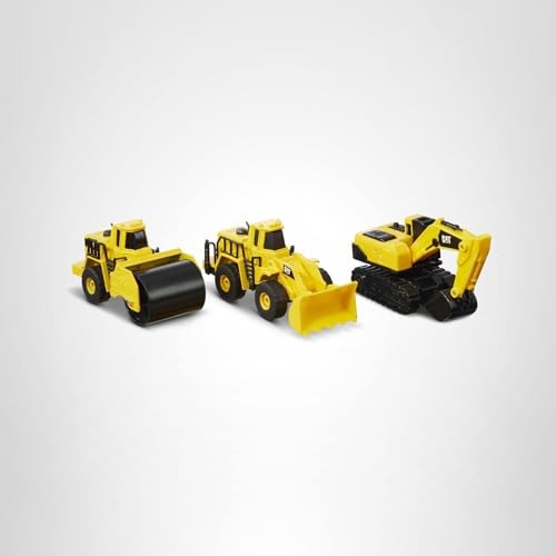 CAT Construction Toys Small, Steam Roller, Excavator, Wheel Loader