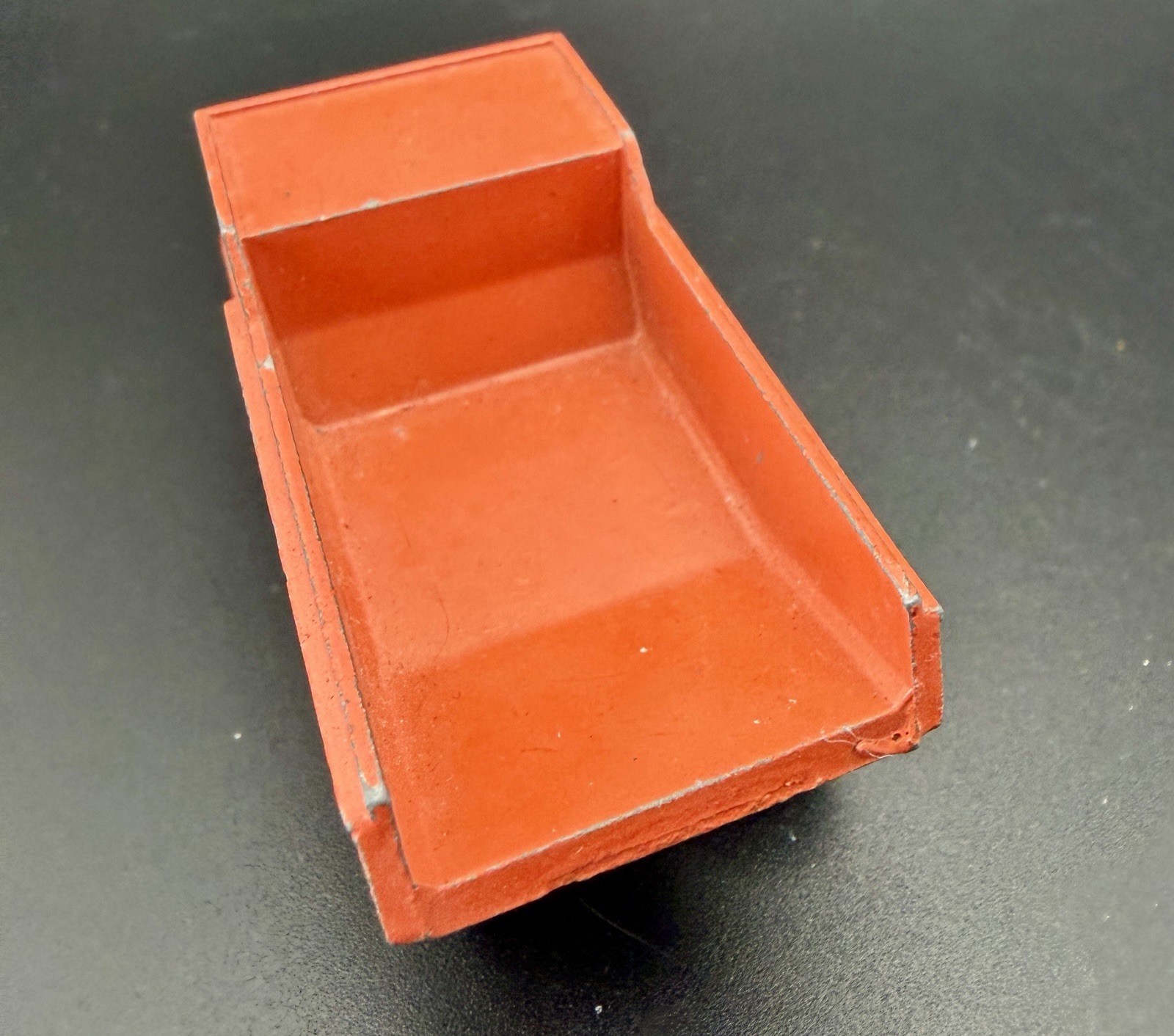 Vintage 1968 Lesney Matchbox #28 Orange Mack Dump Truck Red Hubs Diecast