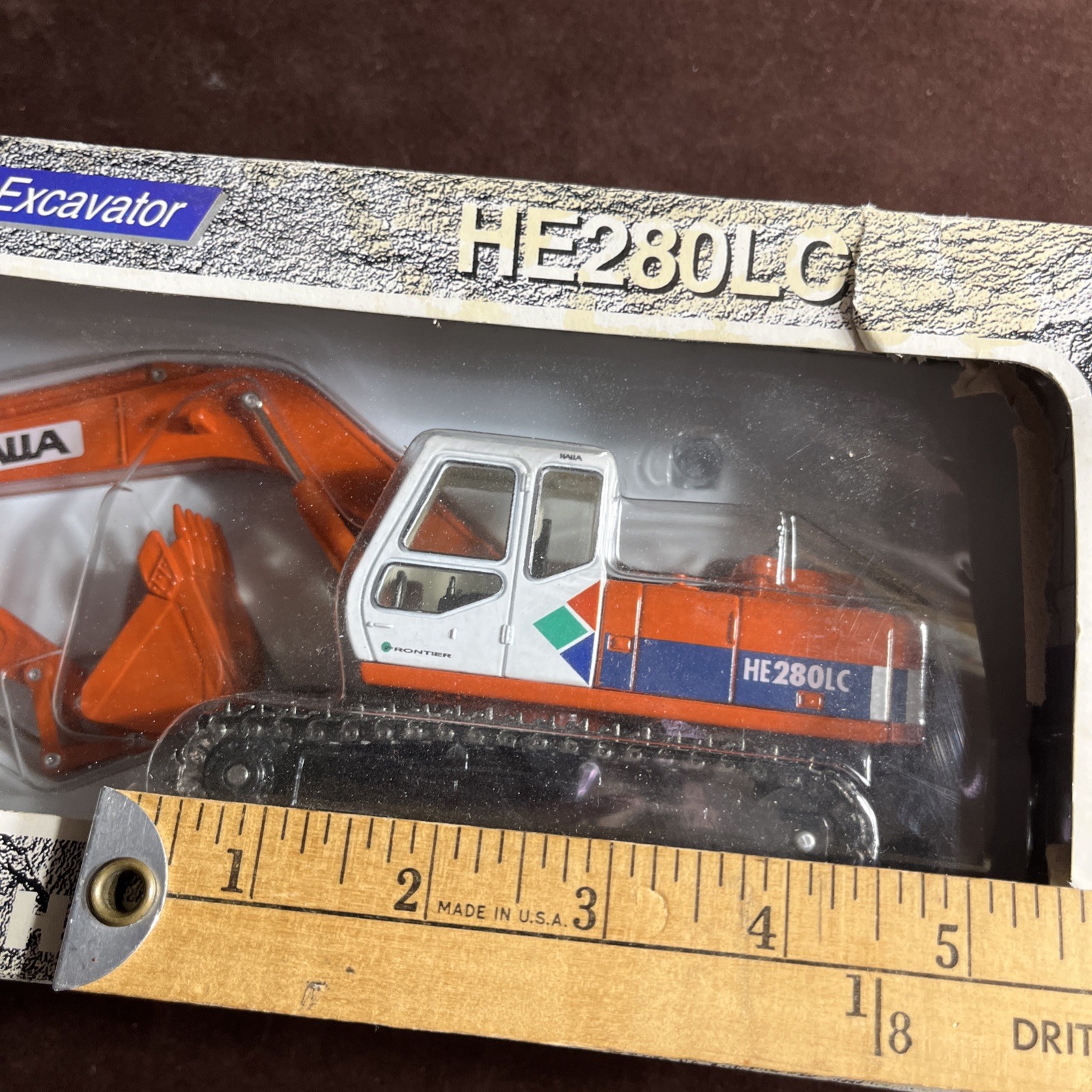 Vintage Halla HE280LC Excavator 1:42 Scale Heavy All Metal Diecast Model Rare