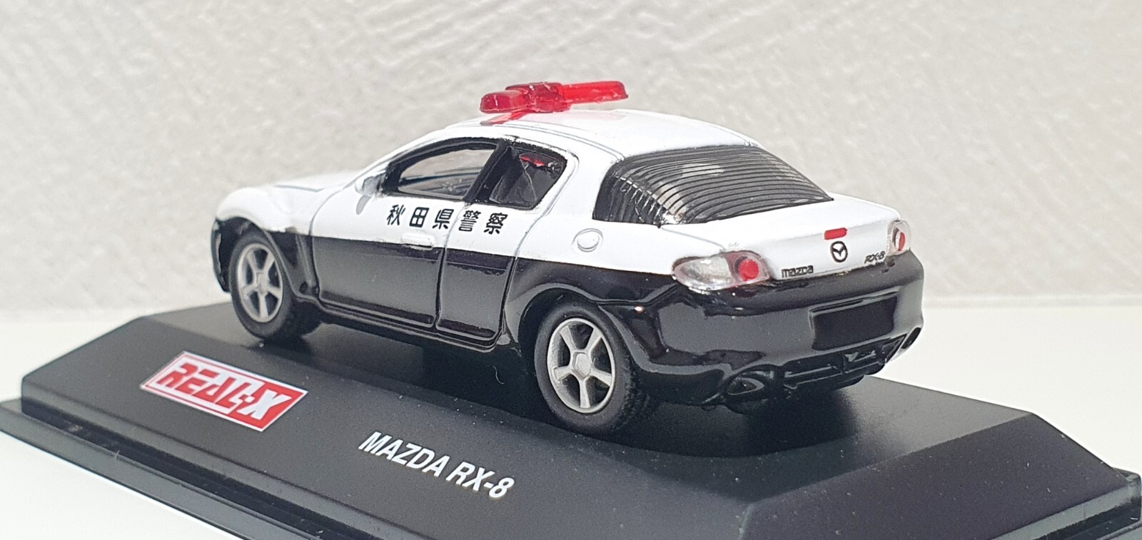 1/72 Yodel Real-x MAZDA RX-8 AKITA POLICE CAR PATROL diecast model w/case