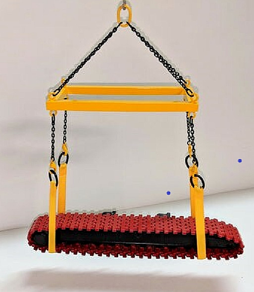 All Metal Crane Lifting Frame Set w/Straps In Authentic Liebherr Yellow 1/50th