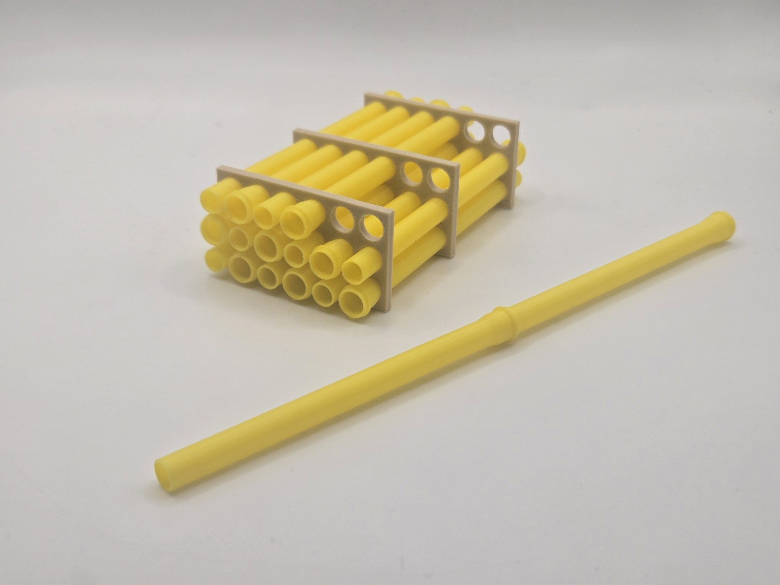 1/50 Scale 12″ Yellow Pipe Trailer Load/Diorama Accessory