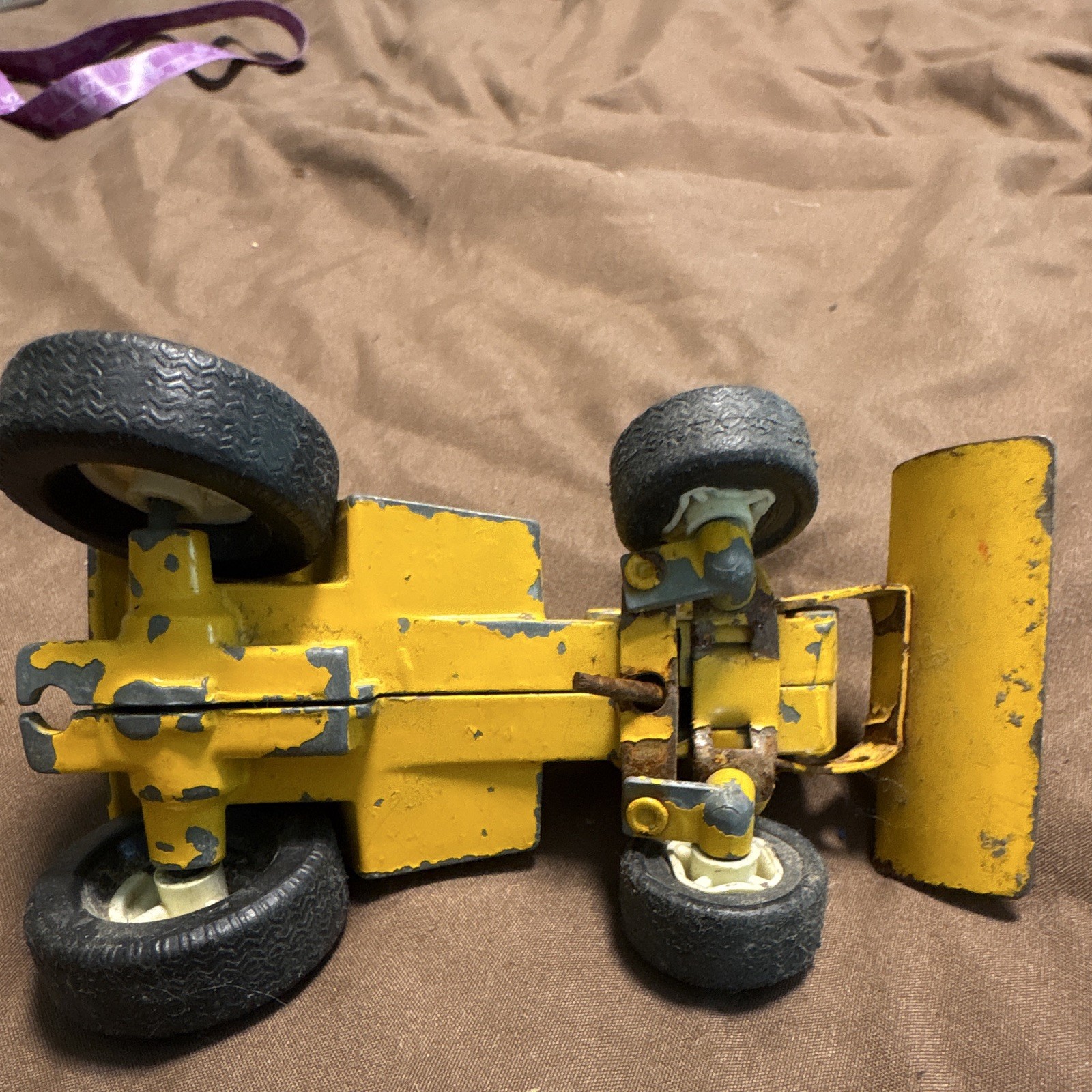 Vintage Diecast Dozer Construction Vehicle Toy Yellow/Black/Gray
