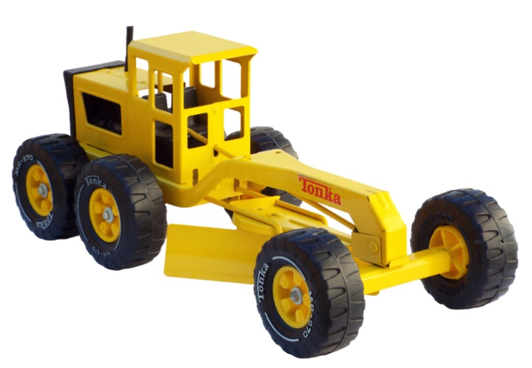 Tonka Grader Yellow Tough Steel Non Toxic Paint Steerable Front Wheels #2510 NIB