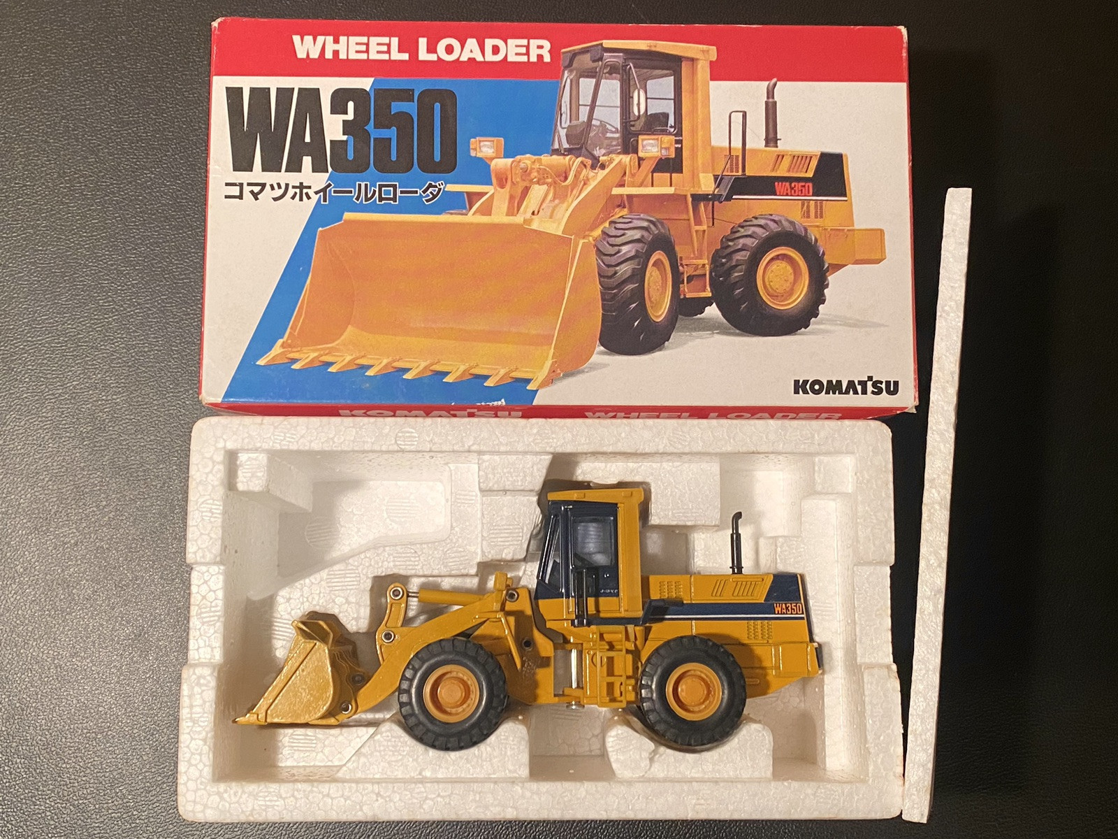 RARE Shinsei **K-003** (NOT #615) 1/50 diecast Komatsu WA350 Wheel Loader v1.0