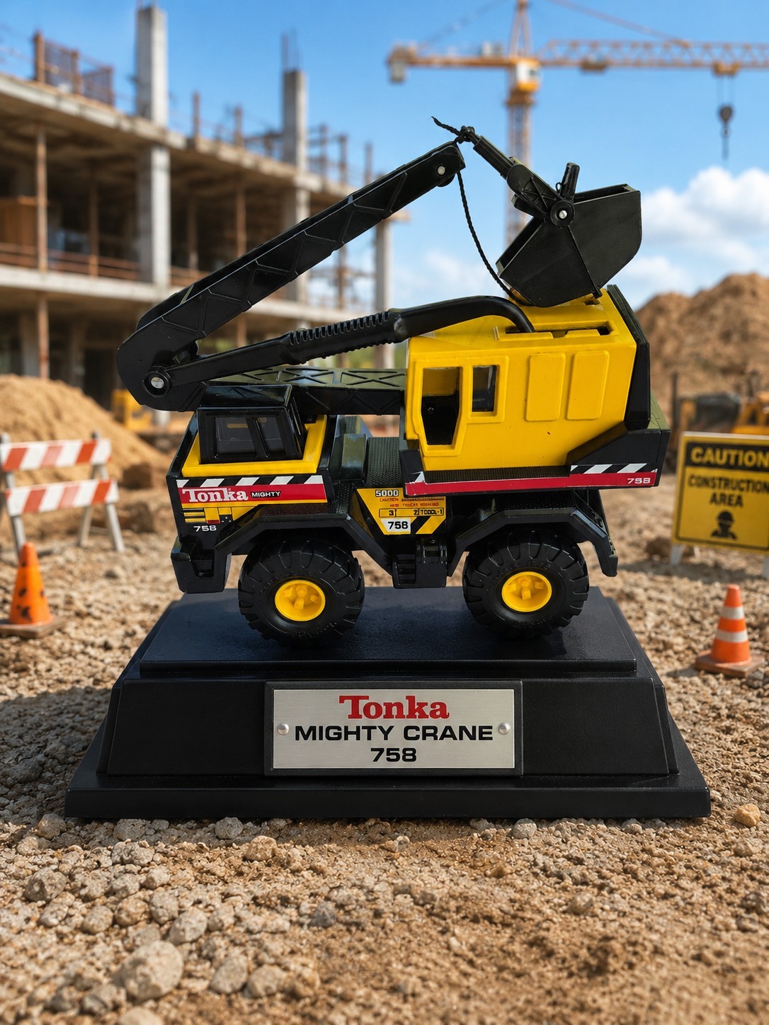 Tonka Mighty Mini #758 Crane Maisto 2001 Hasbro Diecast Construction Vehicle New