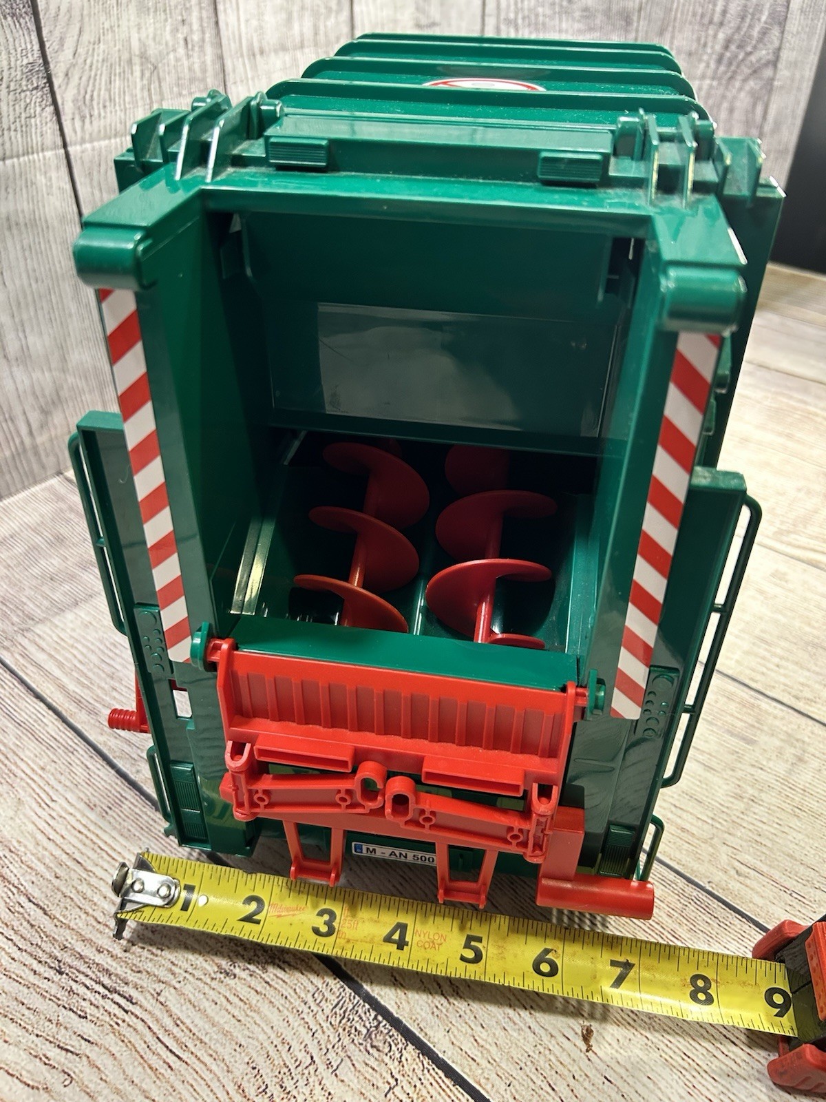 Bruder MAN TGS Recycling Truck 1/16 03763 Green Garbage Bin Loader Germany