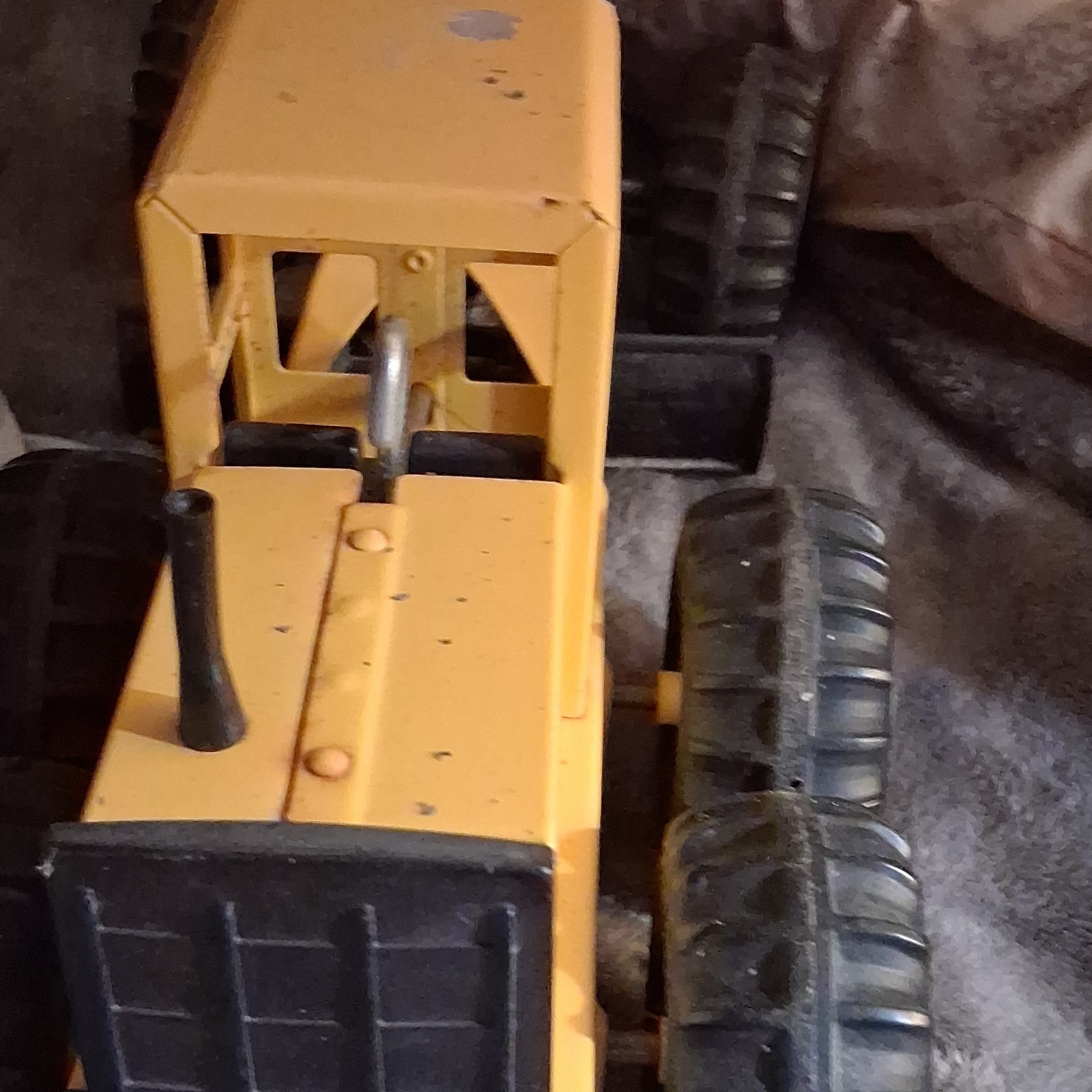 Tonka Yellow/Black Construction Vehicle Toy Diecast Front Loader Backhoe