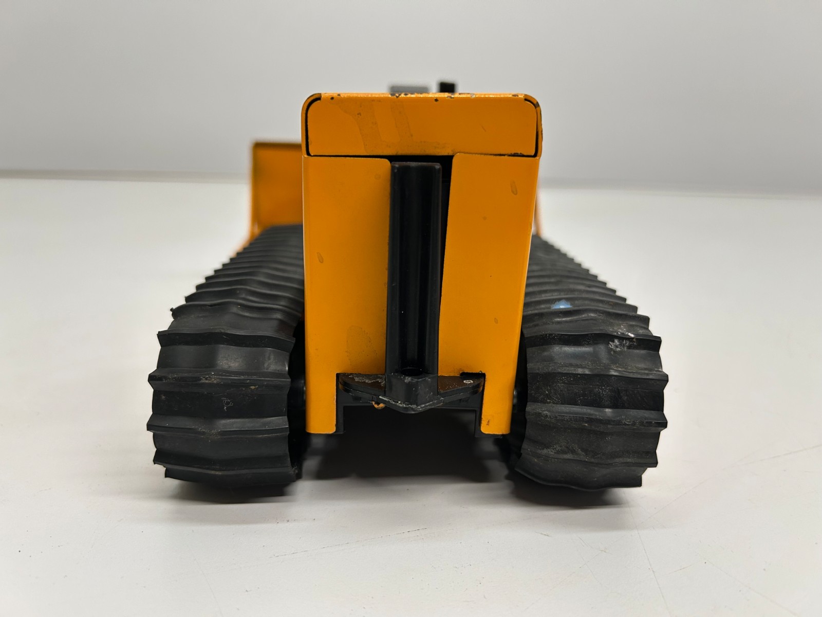 Vtg c1970s Tonka T-6 Pressed Steel Plastic Orange Bulldozer Toy