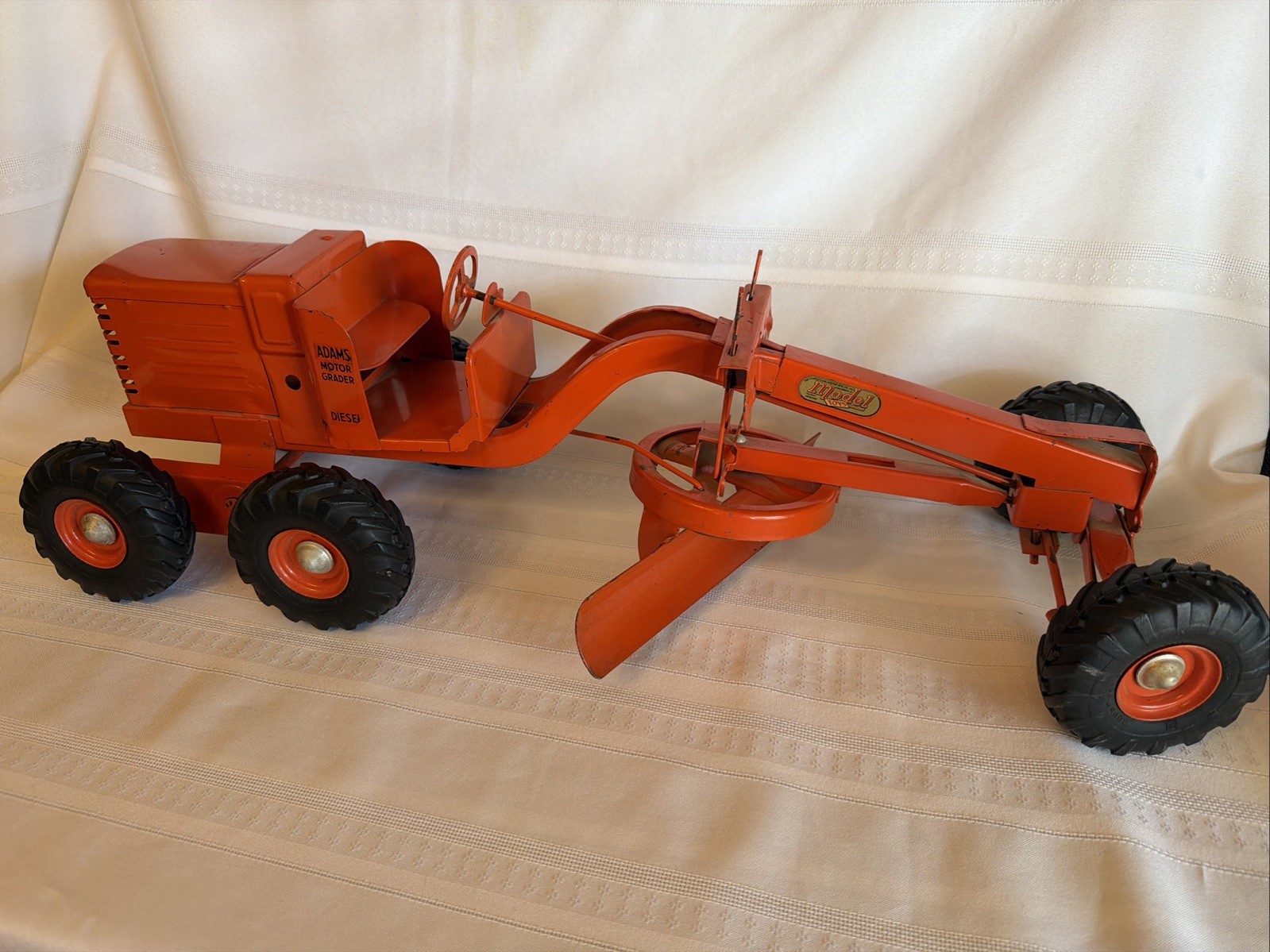 Doepke Model Toys Adams 512 Road Grader Diesel Motor Steel 1950’s Vintage