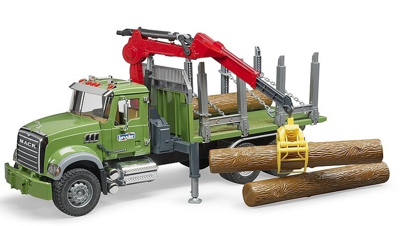 BRUDER – MACK Granite Wood Transport Truck – 1/16 – BRU2824