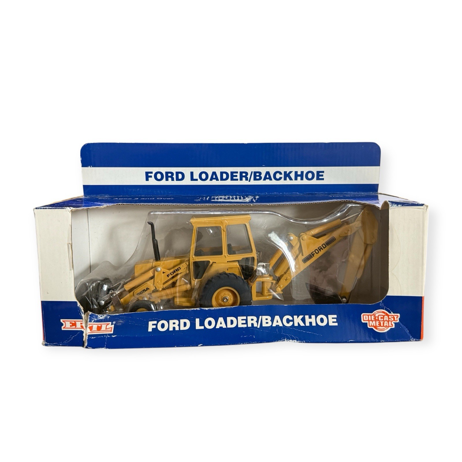 VTG 1/32 Ertl Ford 555A Backhoe/Loader Die-cast Metal Replica # 1456EP NEW