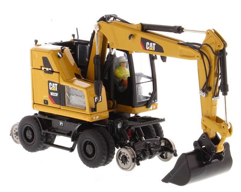 1:50 DM M323F Railroad Wheeled Excavator Construction Machine Diecast Model