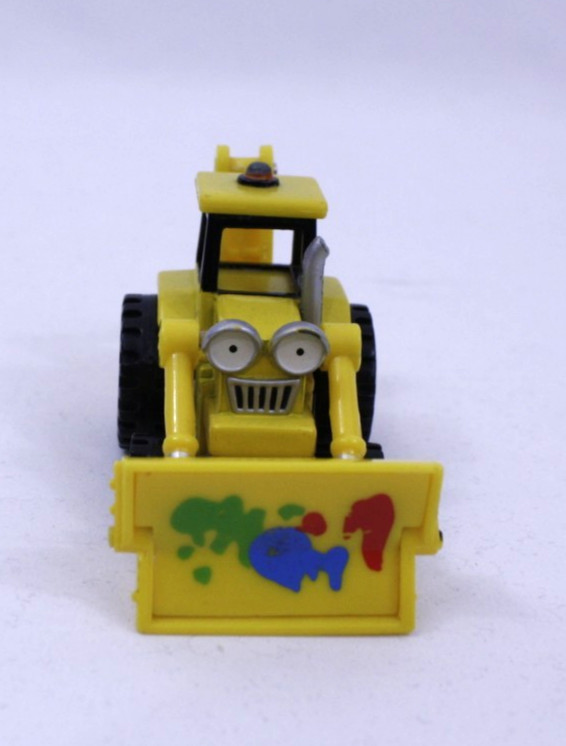 Bob the Builder SCOOP Diecast Vehicle Backhoe Yellow Construction 4″ 2004