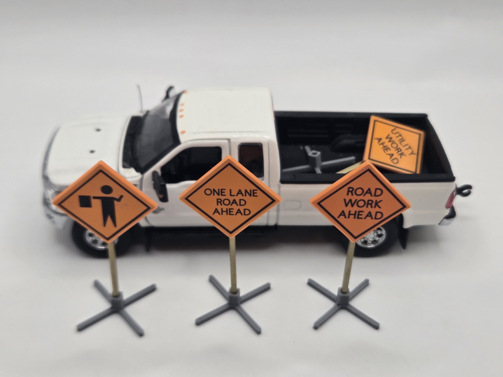 Custom 1/50 Scale Caution Signs Set of 4