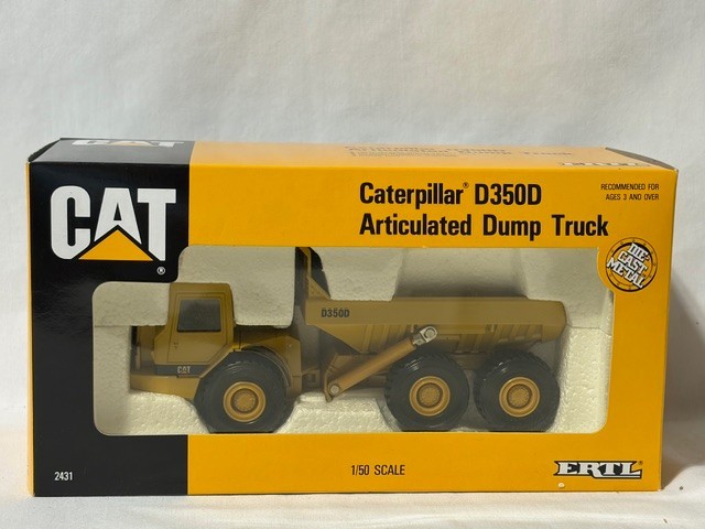 ERTL Caterpillar CAT D350D Articulated Dump Truck, Construction, 1/50, NIB