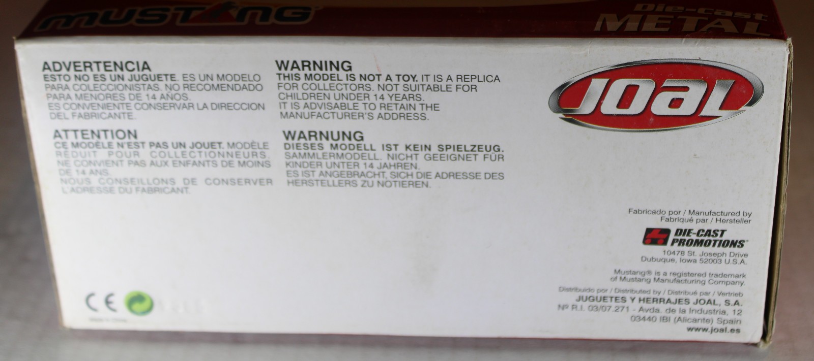 Joal Die-cast Metal Mustang 2105 Skid Loader Ref 20005JO 1/25 NIB