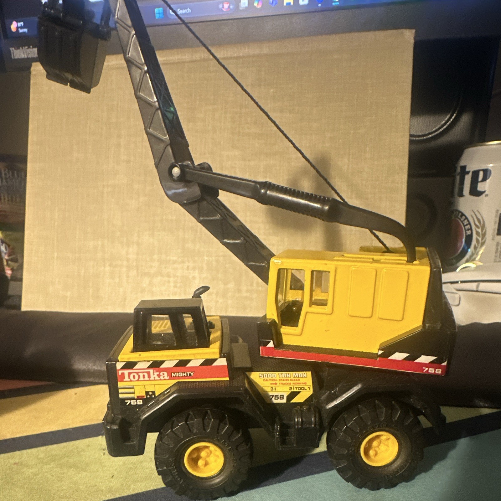 Tonka Mighty Construction Crane Truck Vehicle Yellow/Black