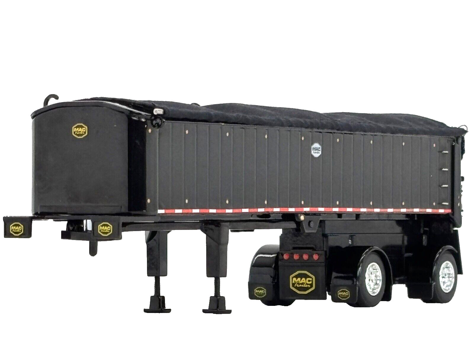 1/64 DCP BLACK MAC SPREAD AXLE DUMP TRAILER W/ BLACK TARP