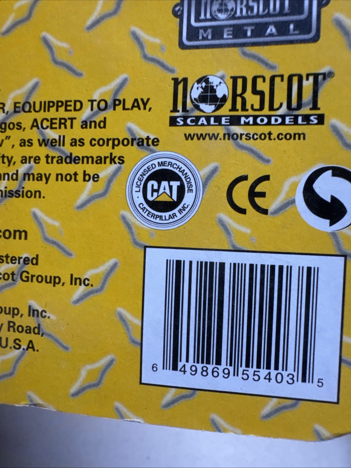 NIB 2005 CAT 163H MOTOR GRADER CONSTRUCTION 1/87 NORSCOT DIECAST TOY #55403