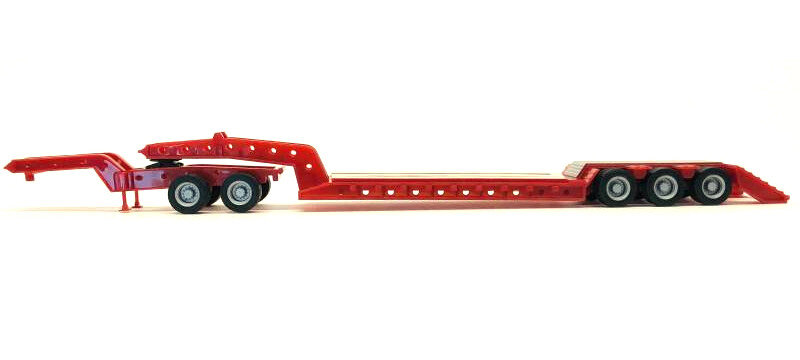 Promotex 005392 Heavy Equipment Lowboy w/Jeep Red + FH12 Tractor 1/87 HO NEW