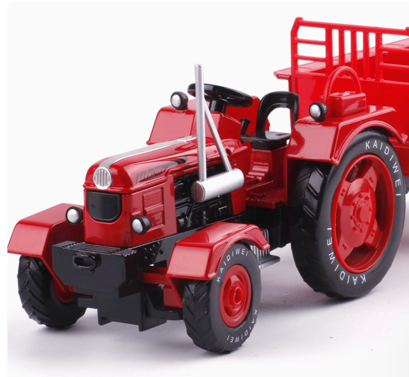 1:18 KAIDIWEI Wheel Vintage Tractor &Trailer Farm Vehicle Machine Diecast Model