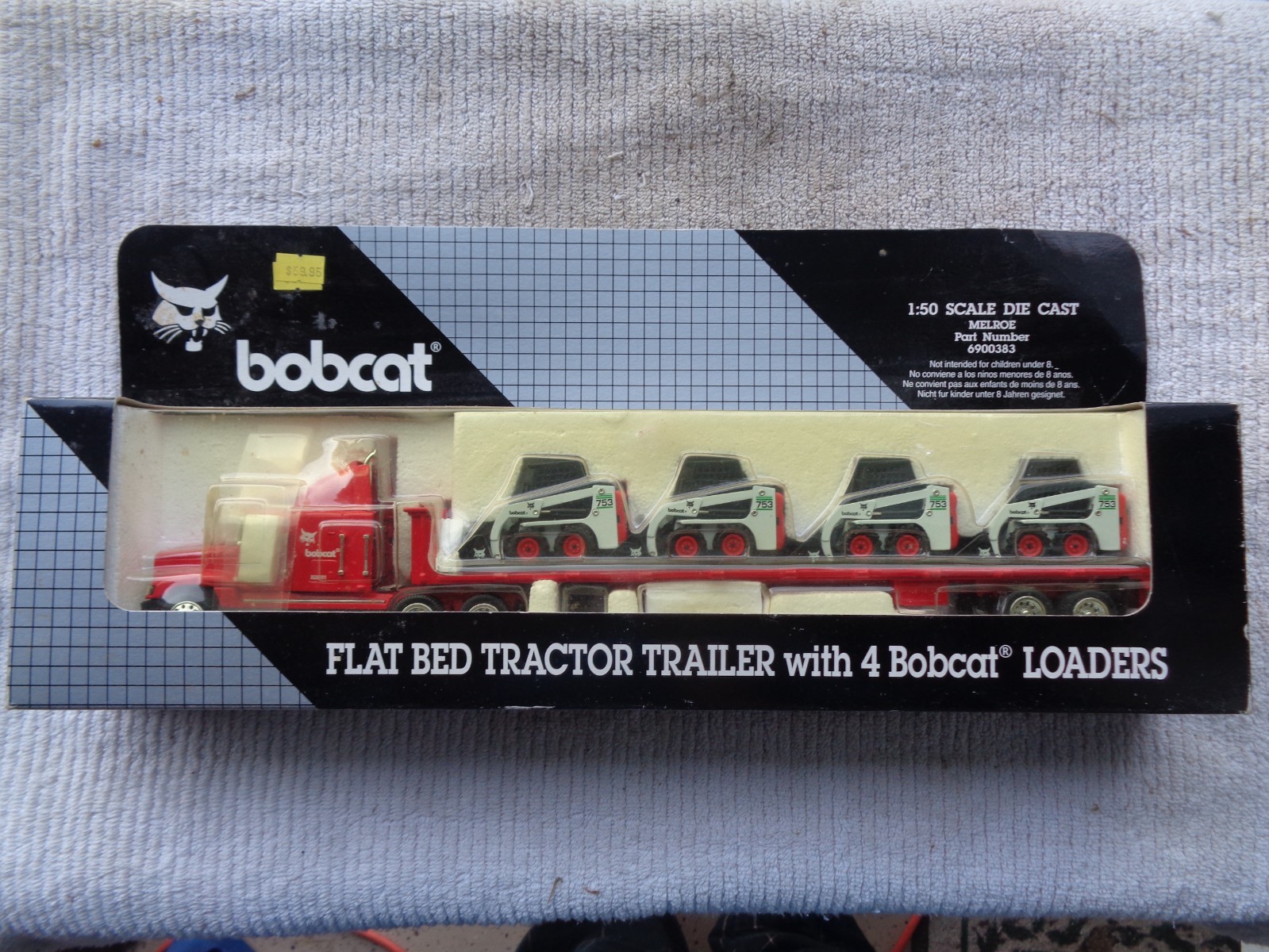 Semi Truck & Flatbed With 4 Bobcat Skid Steer Loaders Melroe Ingersoll Rand 1/50