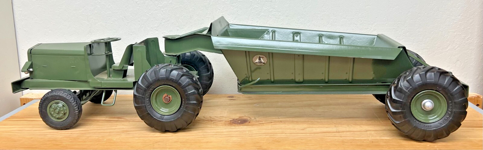 Doepke Euclid the Pioneer Pressed Steel Earth Mover Truck in Army Green