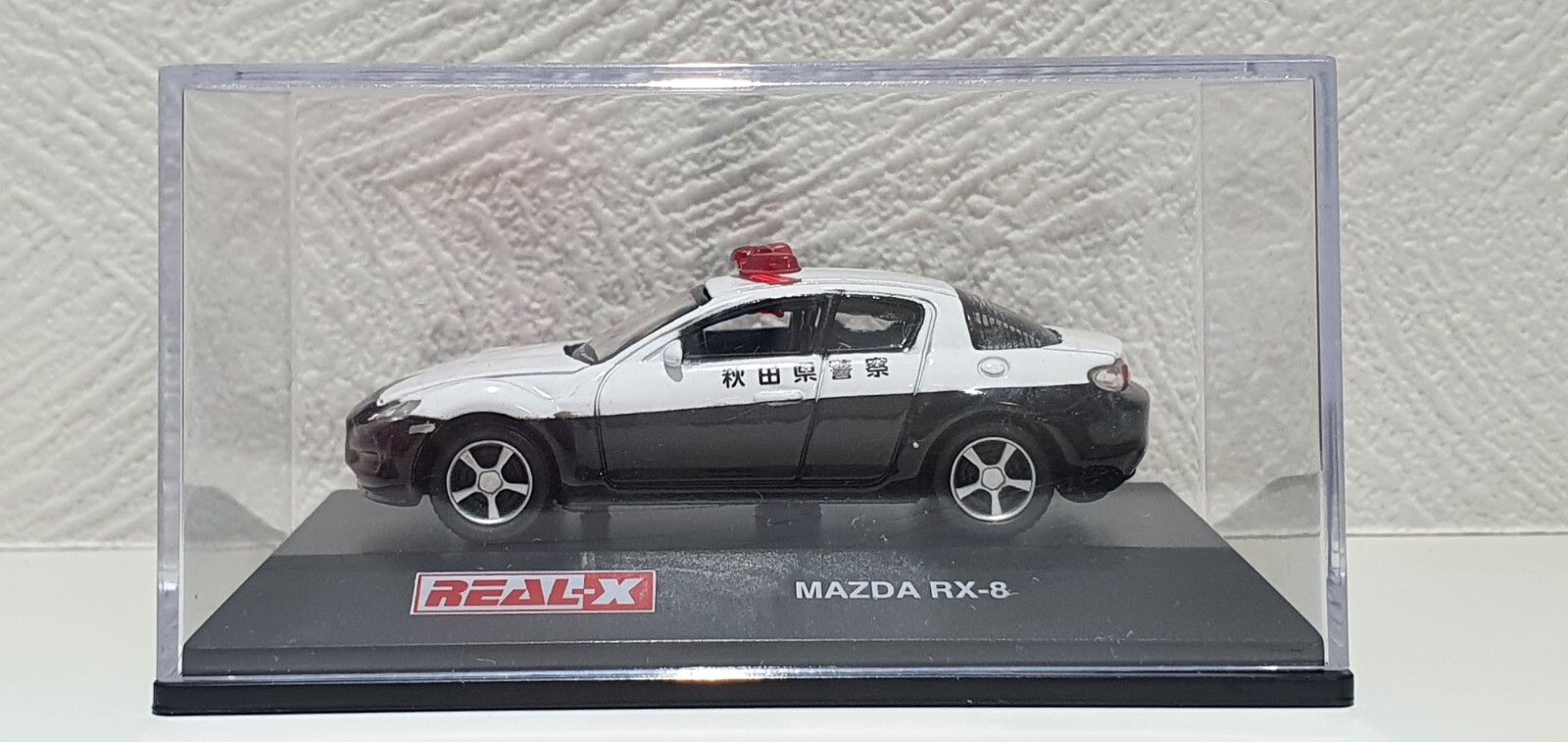 1/72 Yodel Real-x MAZDA RX-8 AKITA POLICE CAR PATROL diecast model w/case