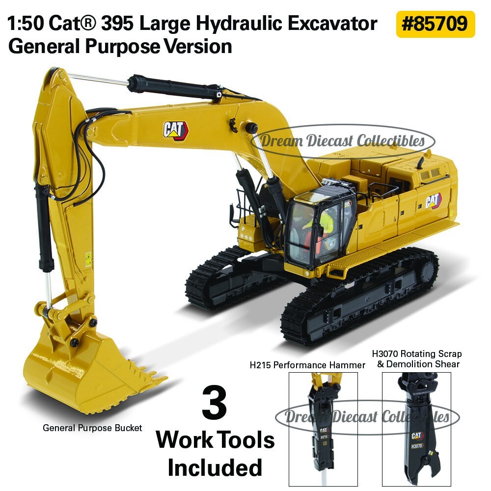 CAT CATERPILLAR 1:50 395 LARGE HYDRAULIC GP EXCAVATOR DIECAST MASTERS 85709
