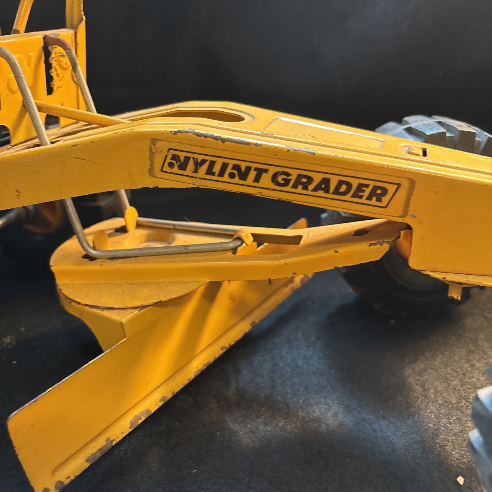 Vintage 1970s Nylint Road Grader Pressed Steel METAL 