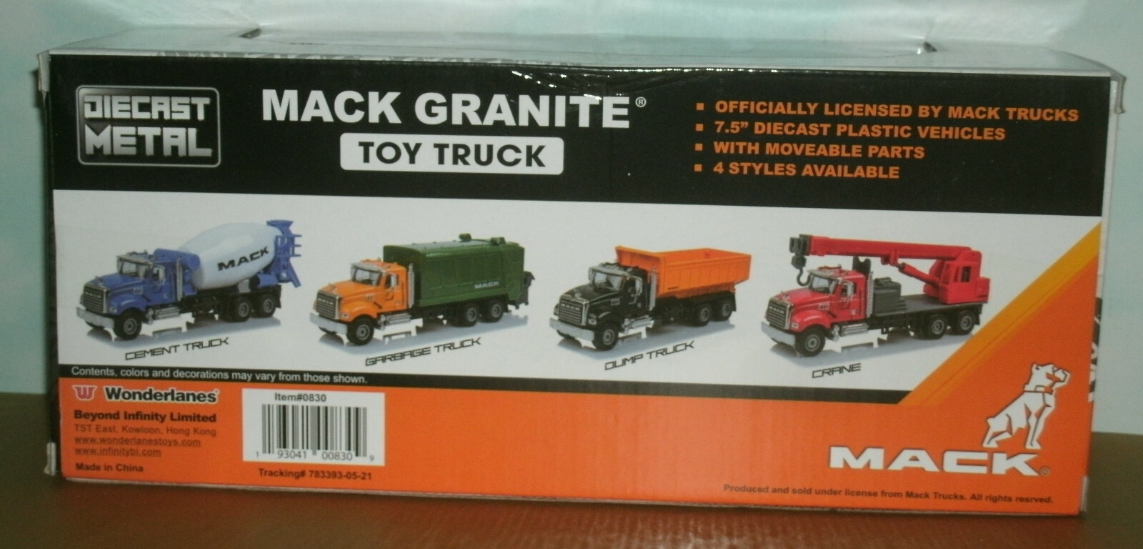 1/50 Scale Mack Granite Cement Mixer Diecast Truck (8″) Wonderlanes Toy #0830