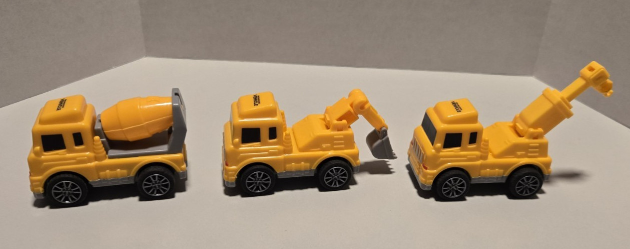 Construction Vehicles Pull and Go Toys Engineering Vehicle Lot Unbranded Plastic