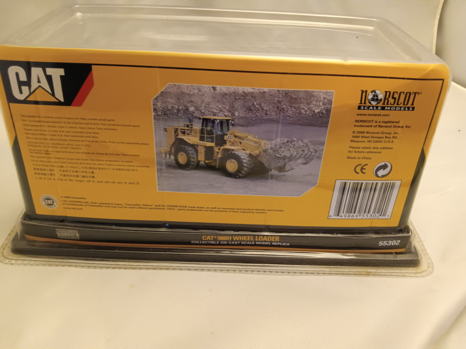 Norscot Yellow CAT 988H Wheel Loader 1:64 Collectible Die-cast Model Vehicle