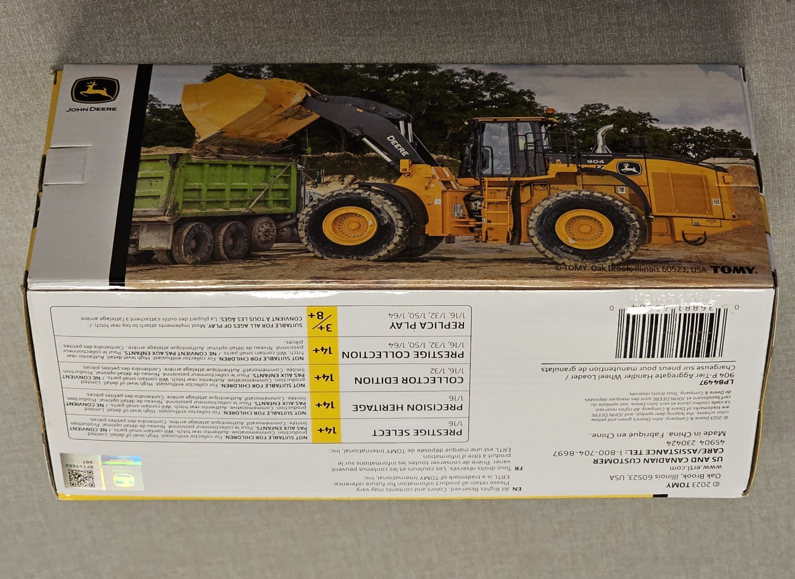 1/50 John Deere 904 P-Tier Wheel Loader, Black Chrome Gunmetal Chaser