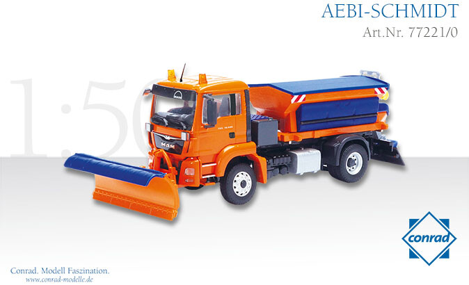 Conrad 77221 MAN Aebi-Schmidt Stratos Superstructure w/Plow 1/50 MIB