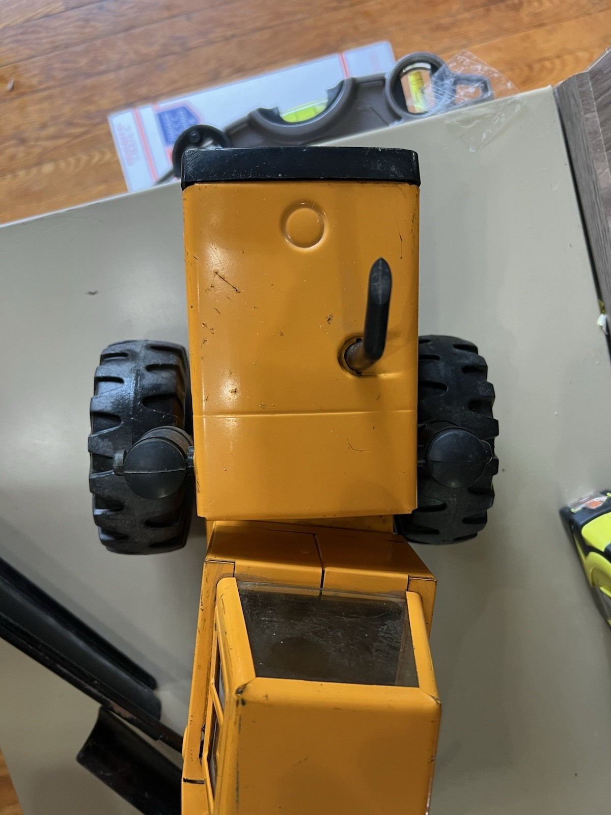 1974-75 Mighty Tonka Grader with side blade orange played with condition