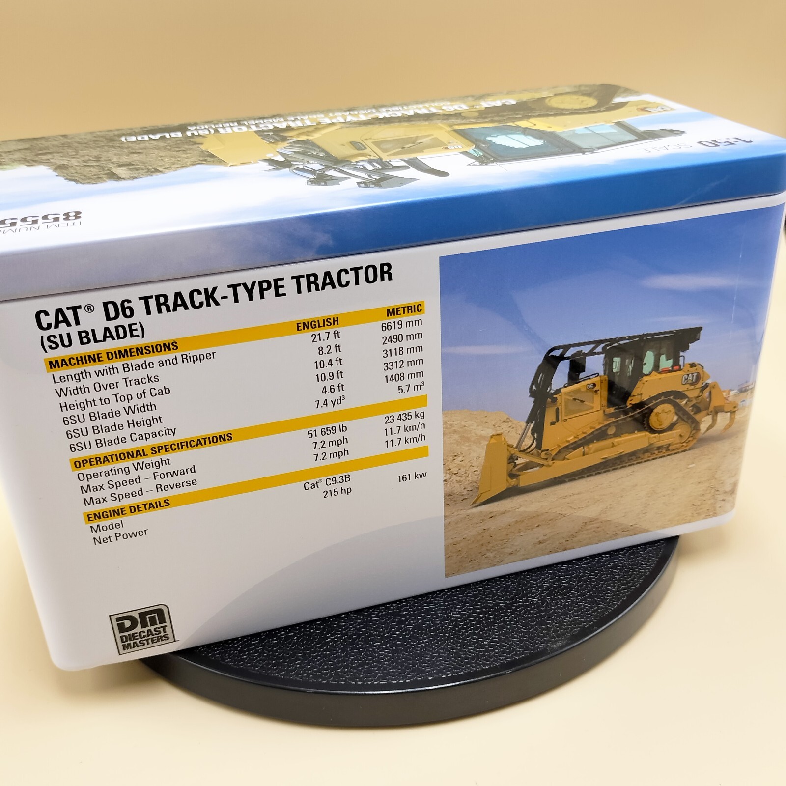 Diecast Master 1/50 CAT D6 Track Type Tractor SU Blade 85553 Replica model