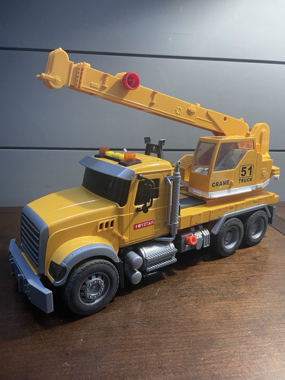 Crane Truck Toy Construction for Kids – Extendable Arm, Sounds, Lights!! FUN!