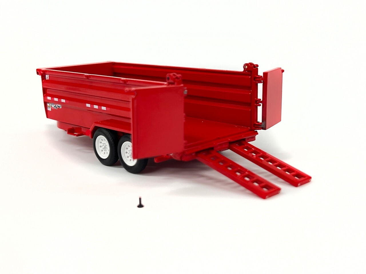 PJ Trailers DM Dump Trailer – Red – Weiss Bros 1:50 Scale Model #035-1402 New