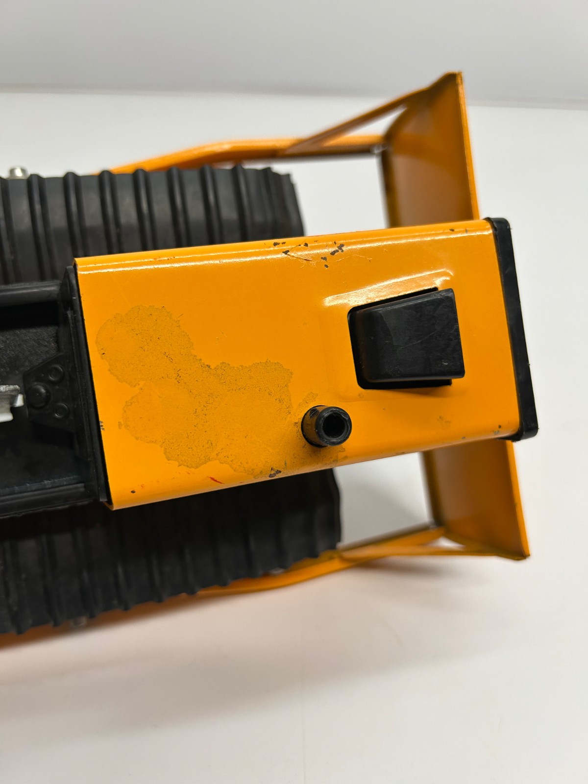 Vtg c1970s Tonka T-6 Pressed Steel Plastic Orange Bulldozer Toy