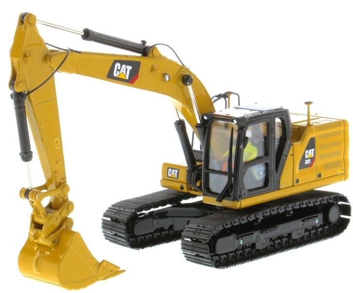 DIECAST MASTERS – CATERPILLAR 323 Excavator with Driver – 1/50 – DCM85571