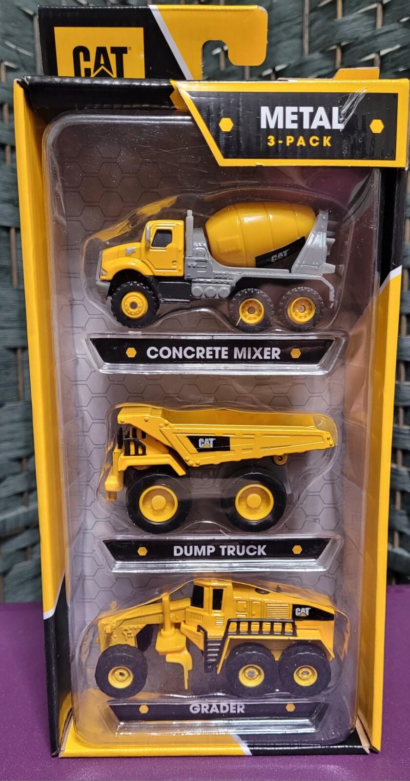 Caterpillar Construction Vehicles Die Cast Metal 3-Pack Item #82253 Brand New