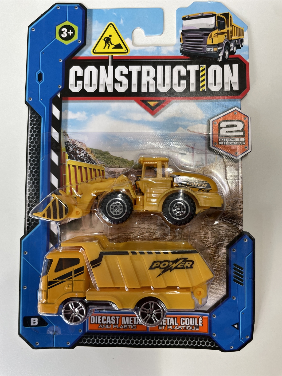 construction toy cars die cast metal plastic bull dozer cement truck building