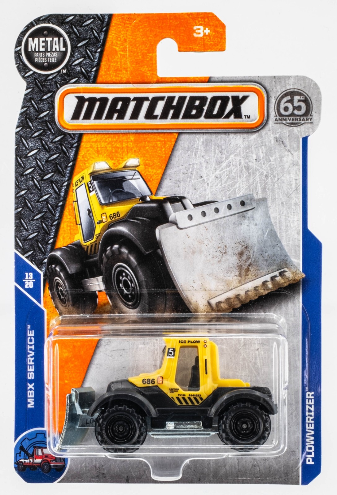 2018 Matchbox #51 Plowverizer™ (Tractor Plow) YELLOW | BLACK | ICE PLOW | FSC
