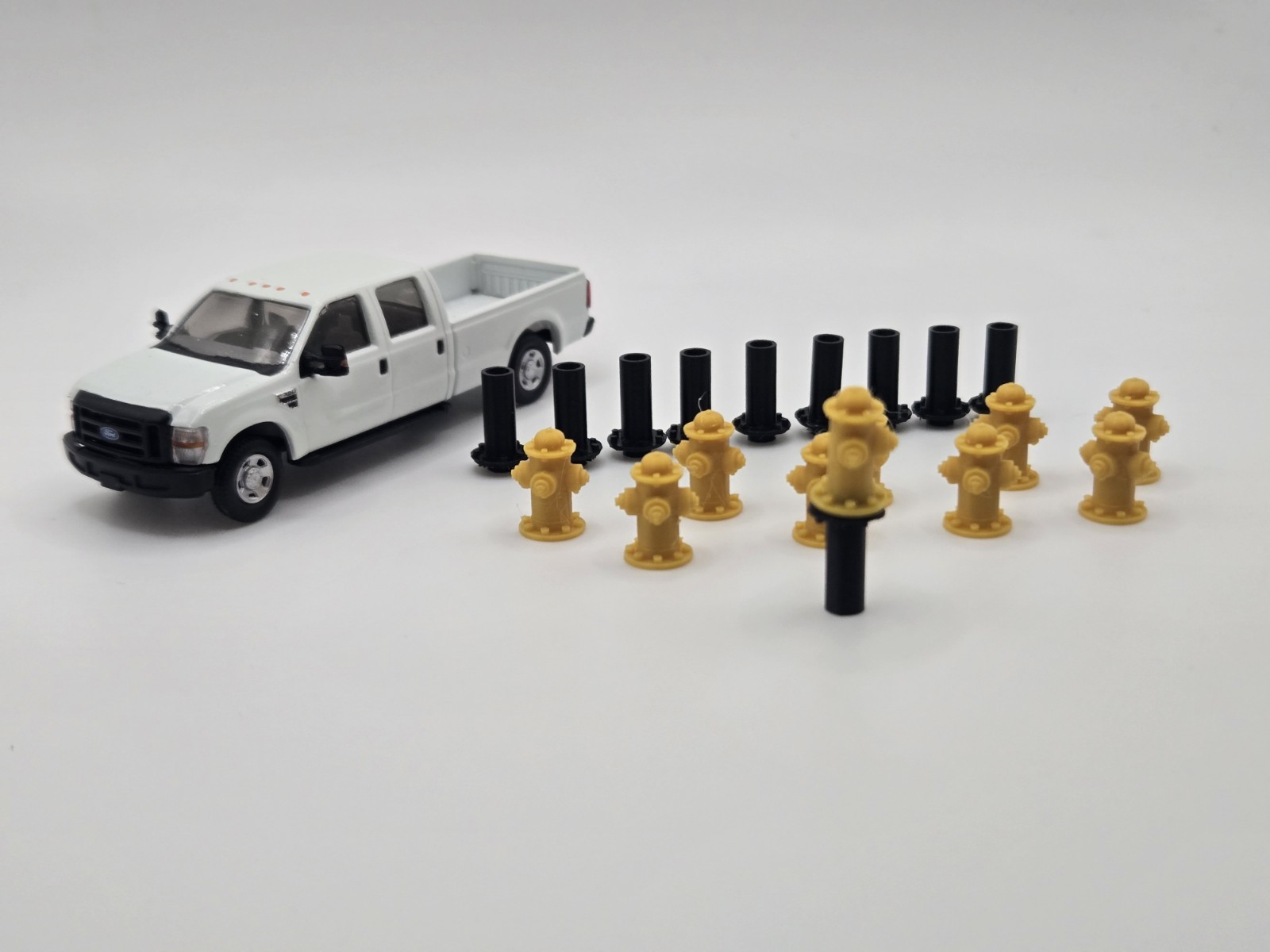 1/87 Scale Fire Hydrant diorama accessory *10 Pack* in Yellow