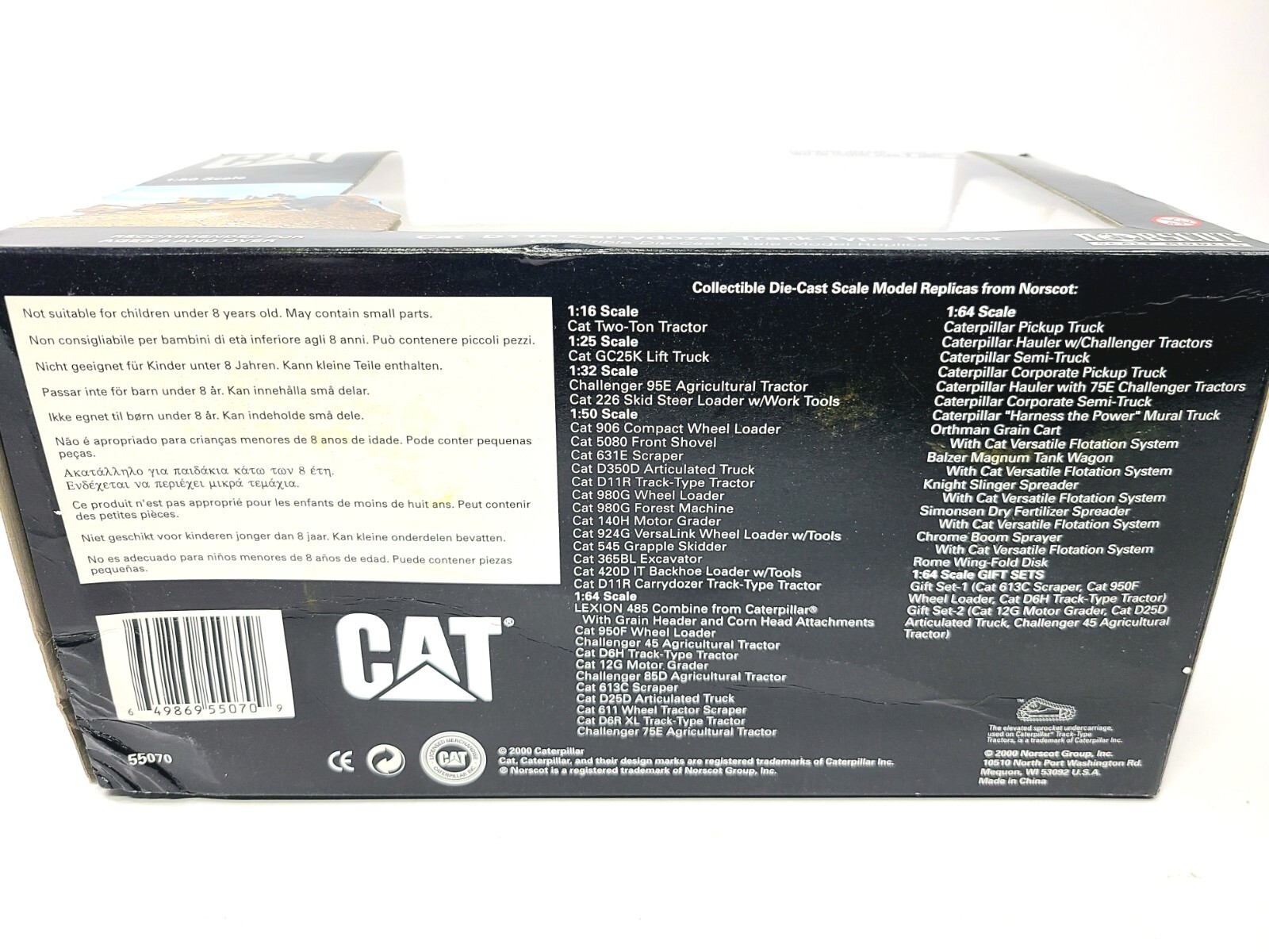 Caterpillar Cat D11R CD Carrydozer with Ripper – Norscot 1:50 Scale #55070 New