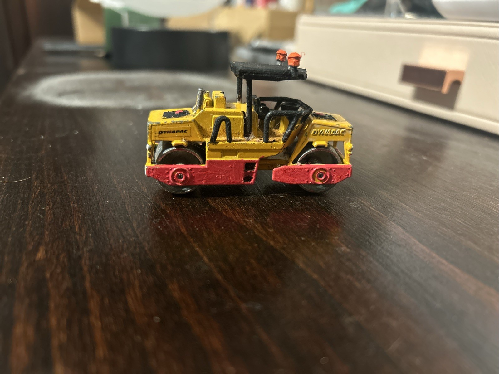 Vintage Tomica Dynapac CC-21 Restored, Modernized And Weathered 1/62 Scale